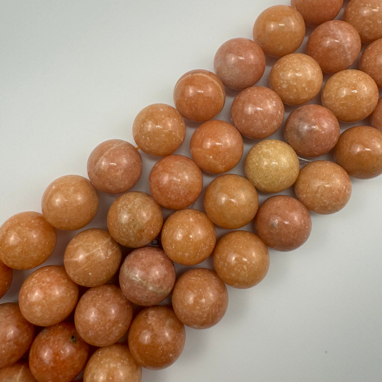 Orange Calcite Polished 20mm Round Beads image 2