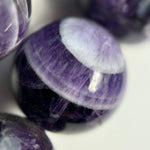 Chevron Amethyst Polished Round Beads image 1