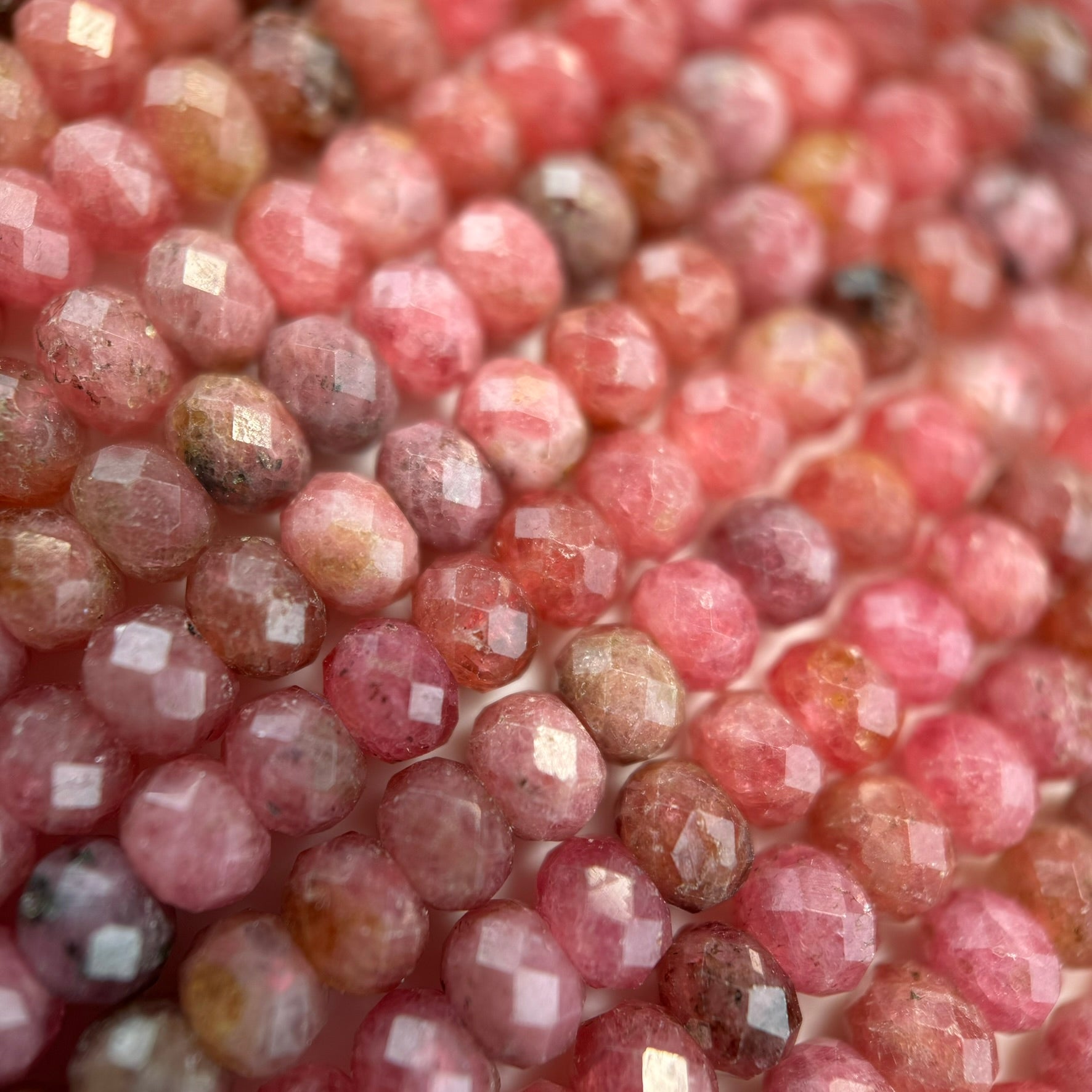 Rhodonite Faceted Rondelle Beads (High Quality) image 11