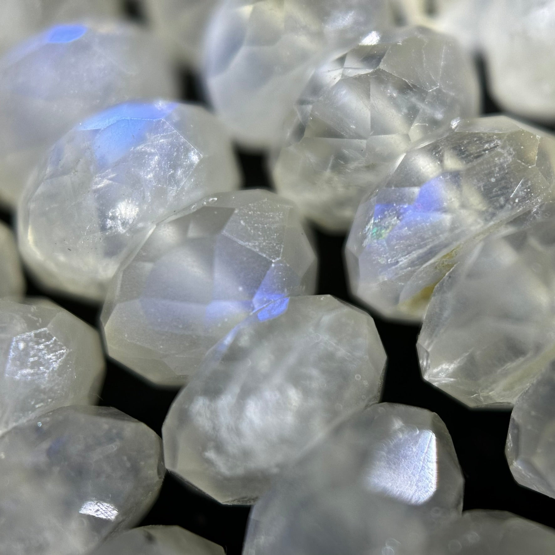 Faceted Moonstone Rondelle Beads (7x4mm) image 2