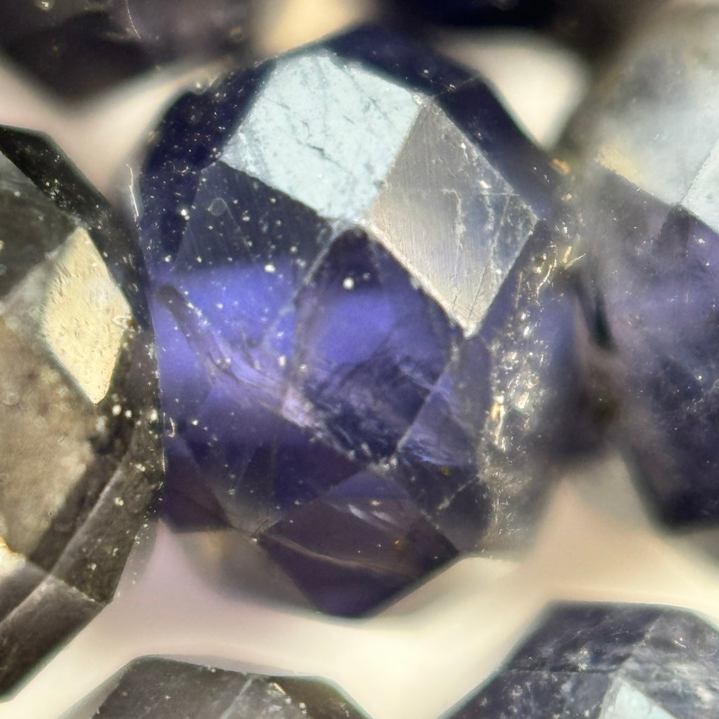 Iolite Rondelle Faceted Beads (6x4mm) image 3