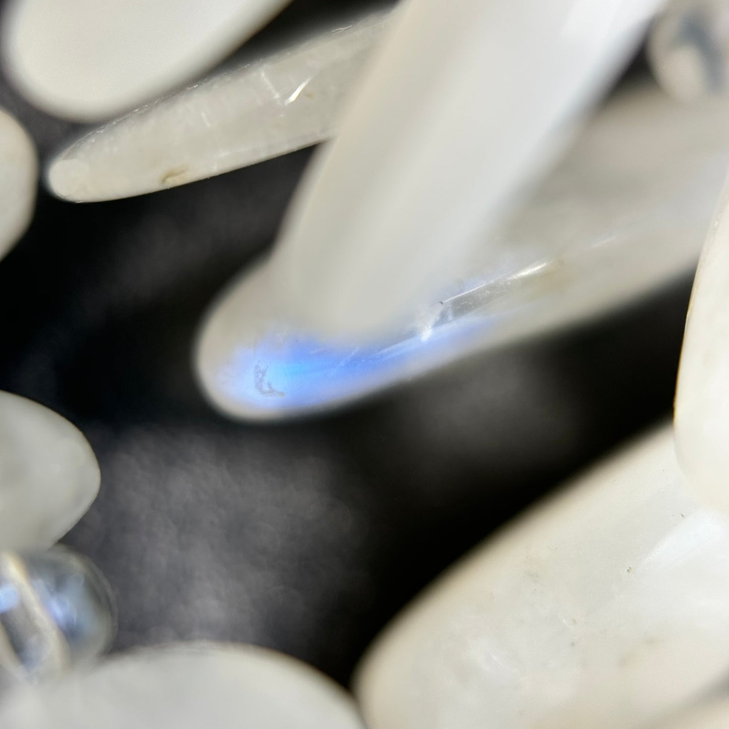 Rainbow Moonstone Polished Blade Beads image 8