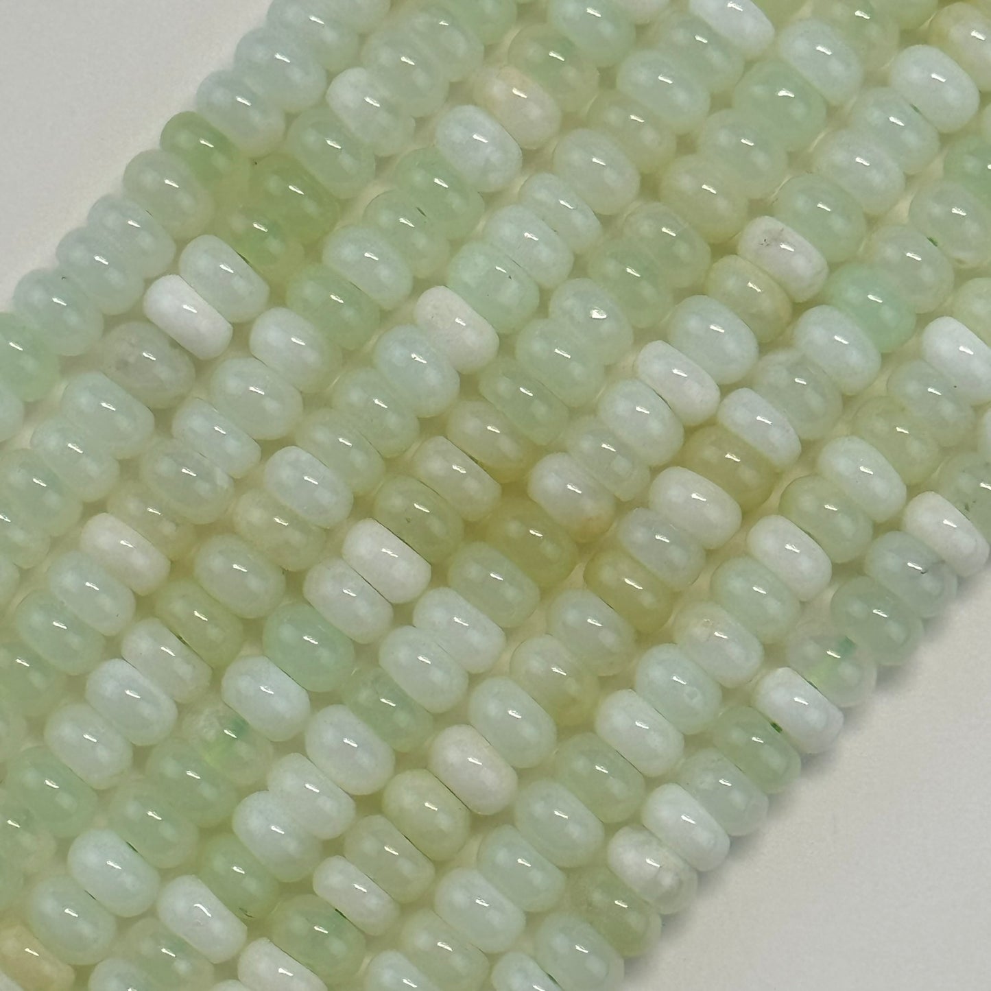 Green Opal Rondelle Polished Beads image 2