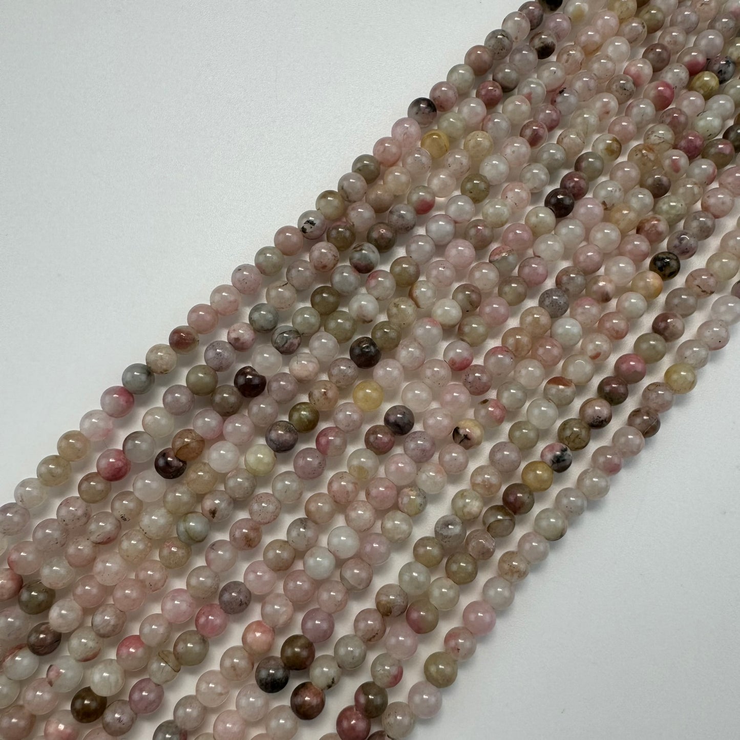 Sakura Rhodonite Polished Round Beads - Color B image 4
