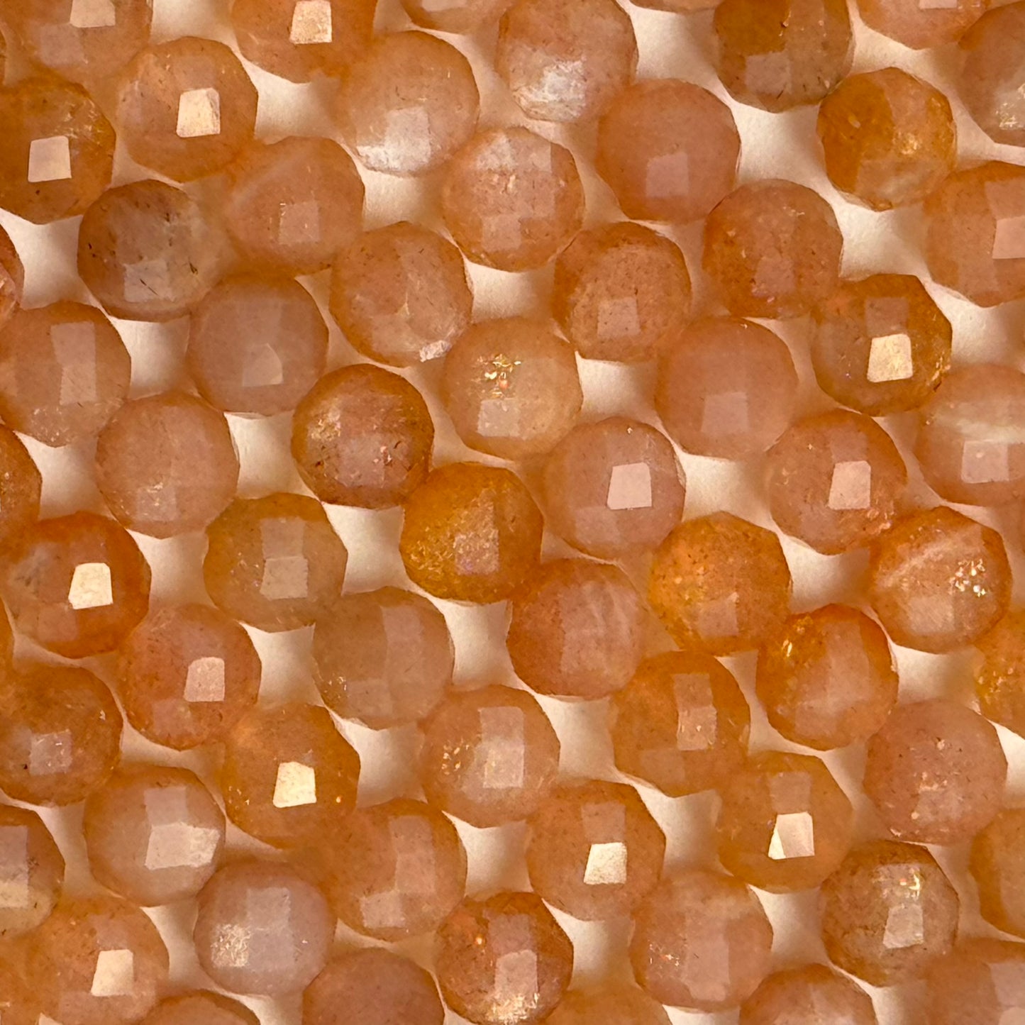 Sunstone Moonstone Faceted Round Beads image 9