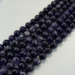 Chevron Amethyst Polished Round Beads image 14