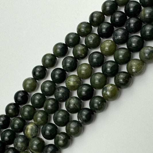 BC Jade Beads - Green Jade Beads - Polished Round