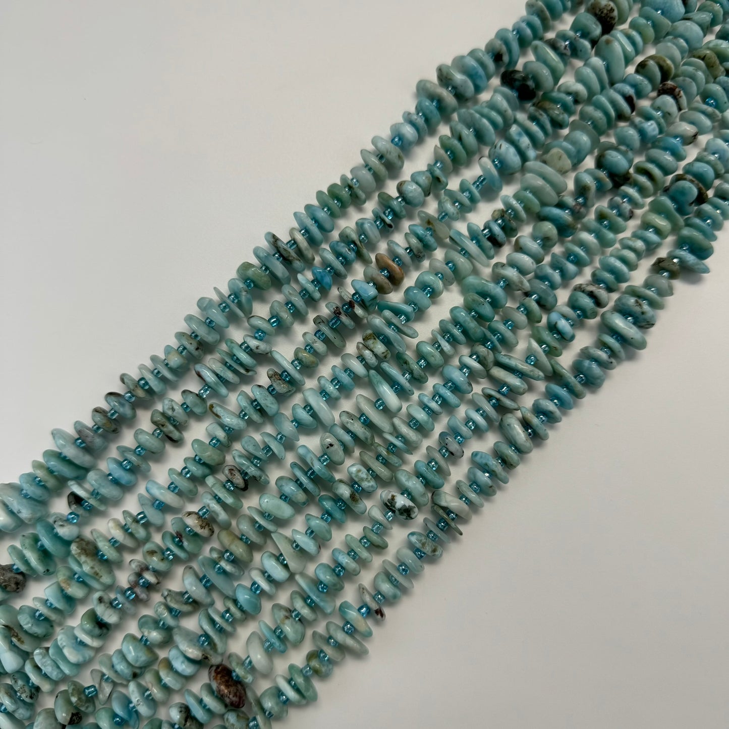 Larimar Disc Blade Polished Beads image 6