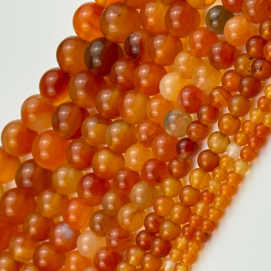 Carnelian Beads - Polished Round