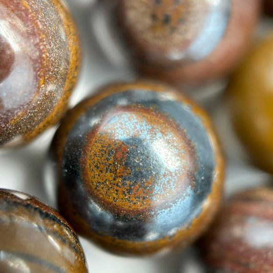 Tiger Iron Polished Round Beads (A Quality)