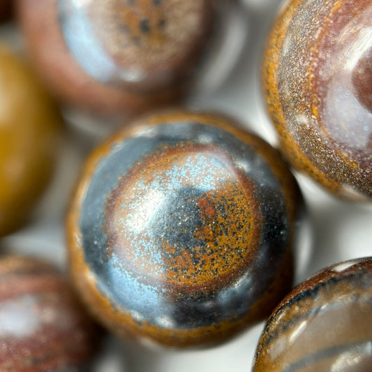 Tiger Iron Polished Round Beads (A Quality)
