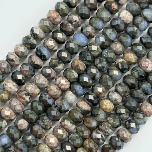 Lianite Faceted Rondelle Beads