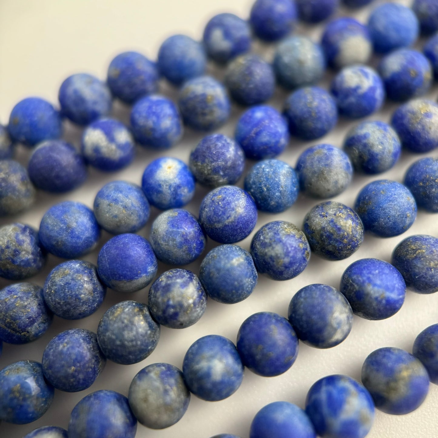 Lapis Lazuli Frosted Round Beads image 5