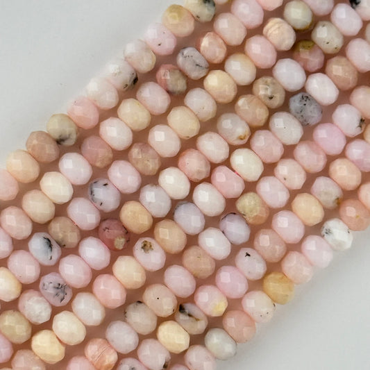 Faceted Opal Rondelle Beads
