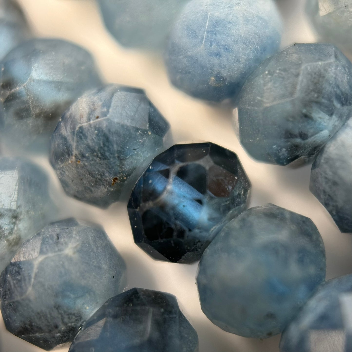Aquamarine Faceted Rondelle Bead Gemstone Beads image 7