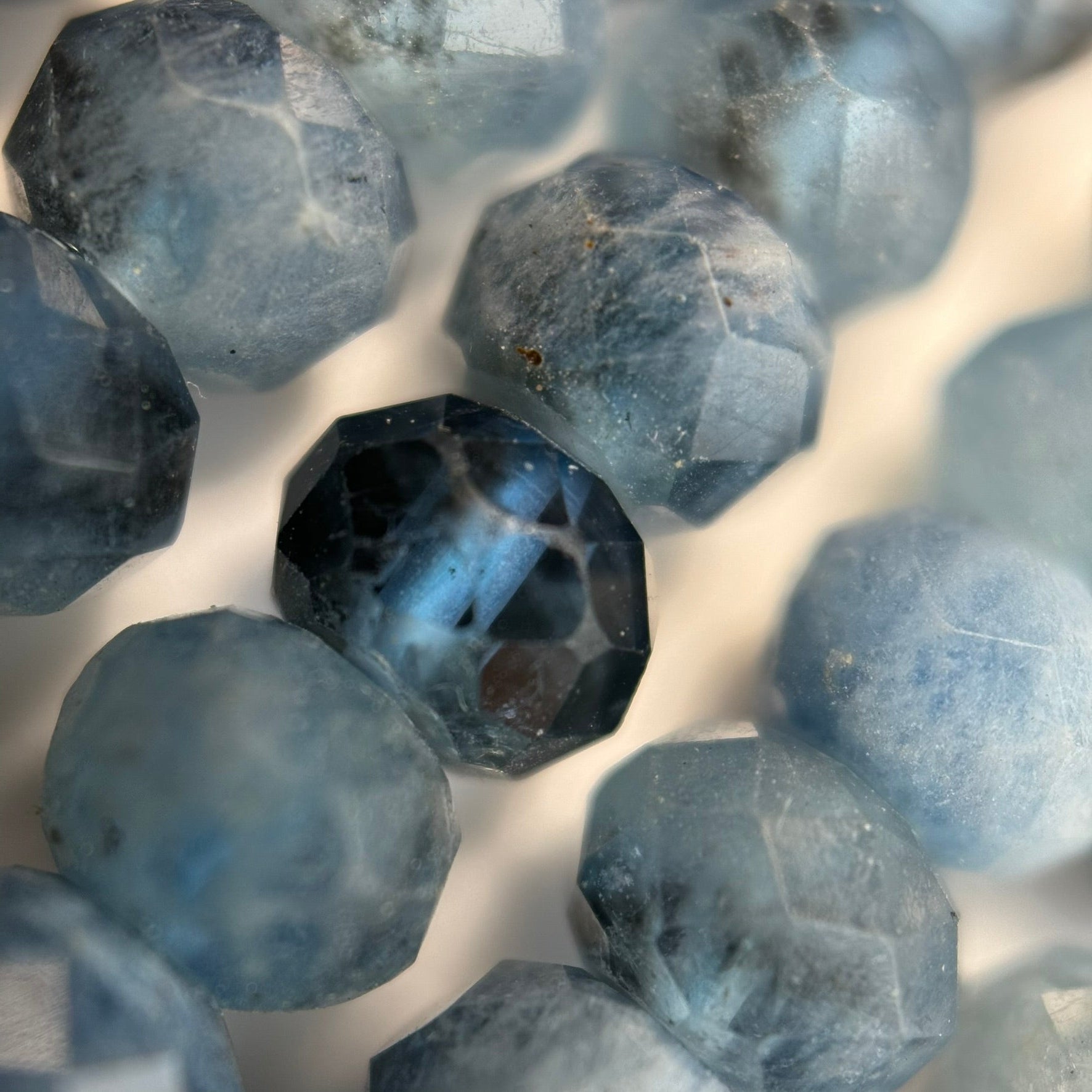 Aquamarine Faceted Rondelle Bead Gemstone Beads image 7