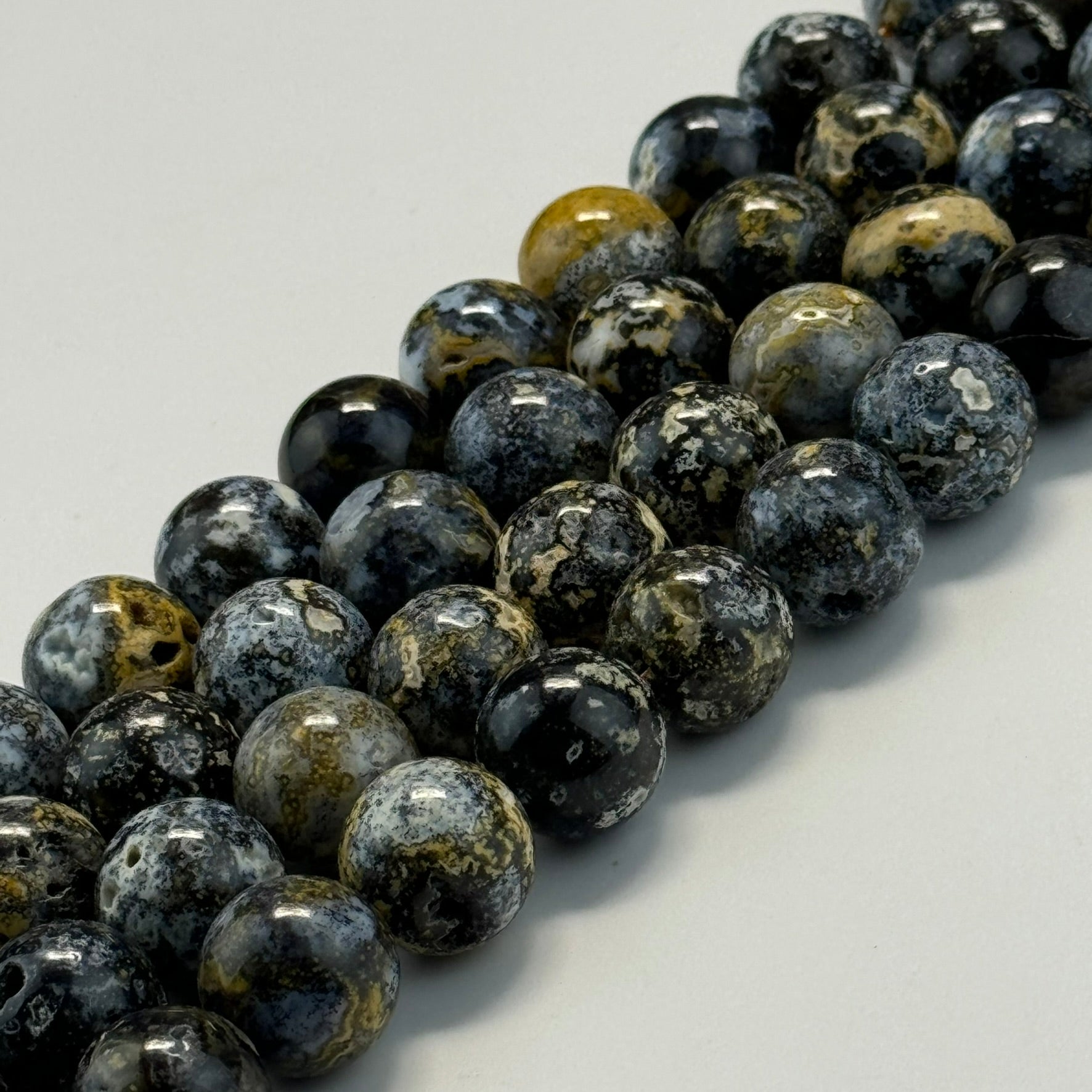 Ocean Blue Jasper Polished Round Beads image 3
