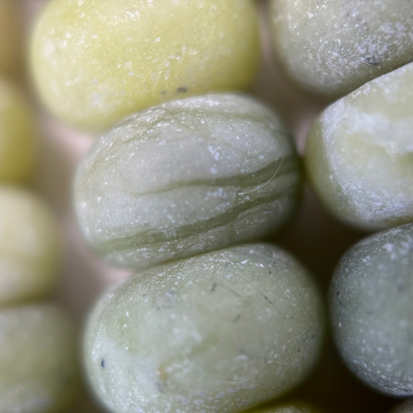 Green Serpentine Frosted Rondelle Beads image 4