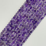 Chevron Amethyst Polished Round Beads image 10