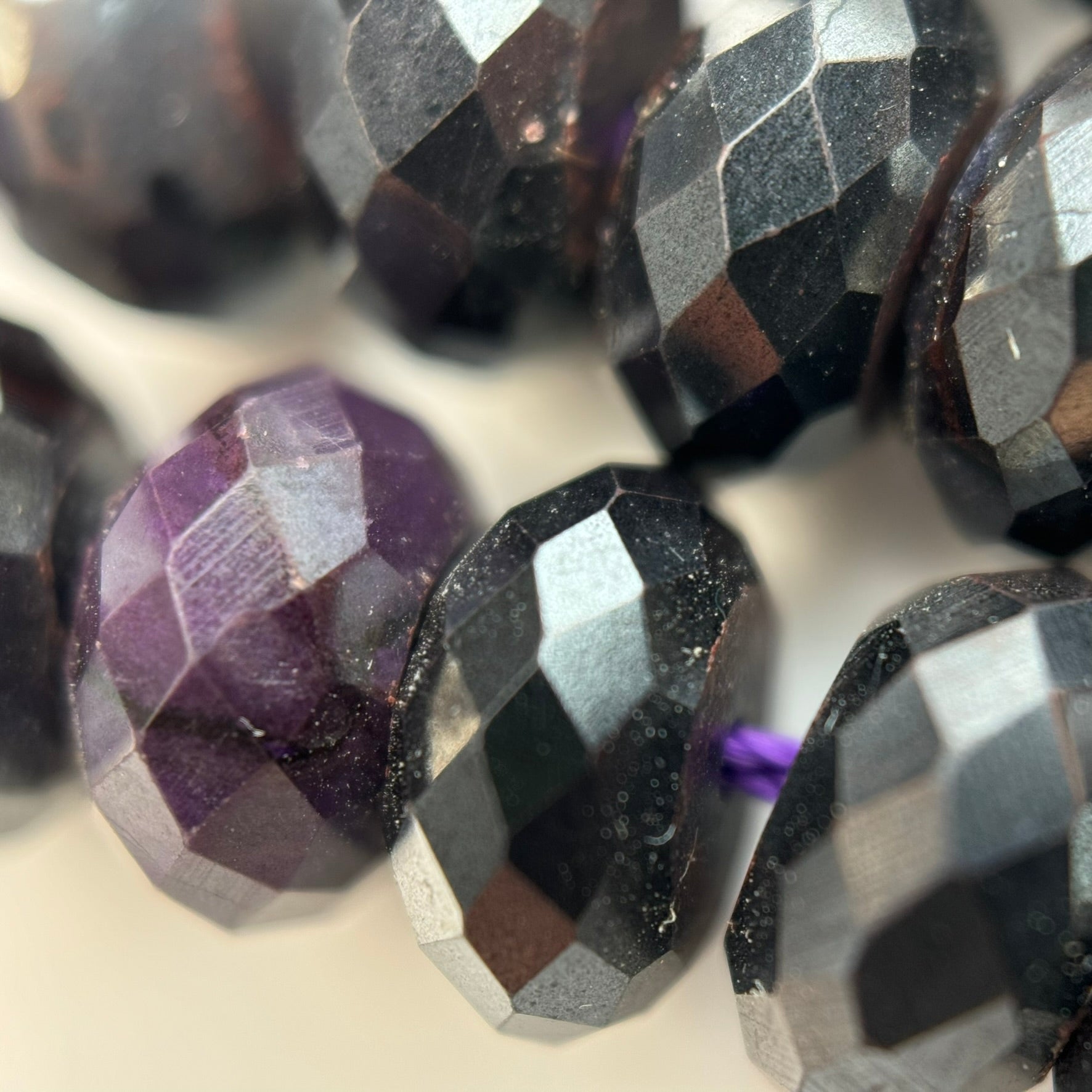 Sugilite Faceted Rondelle Beads image 7