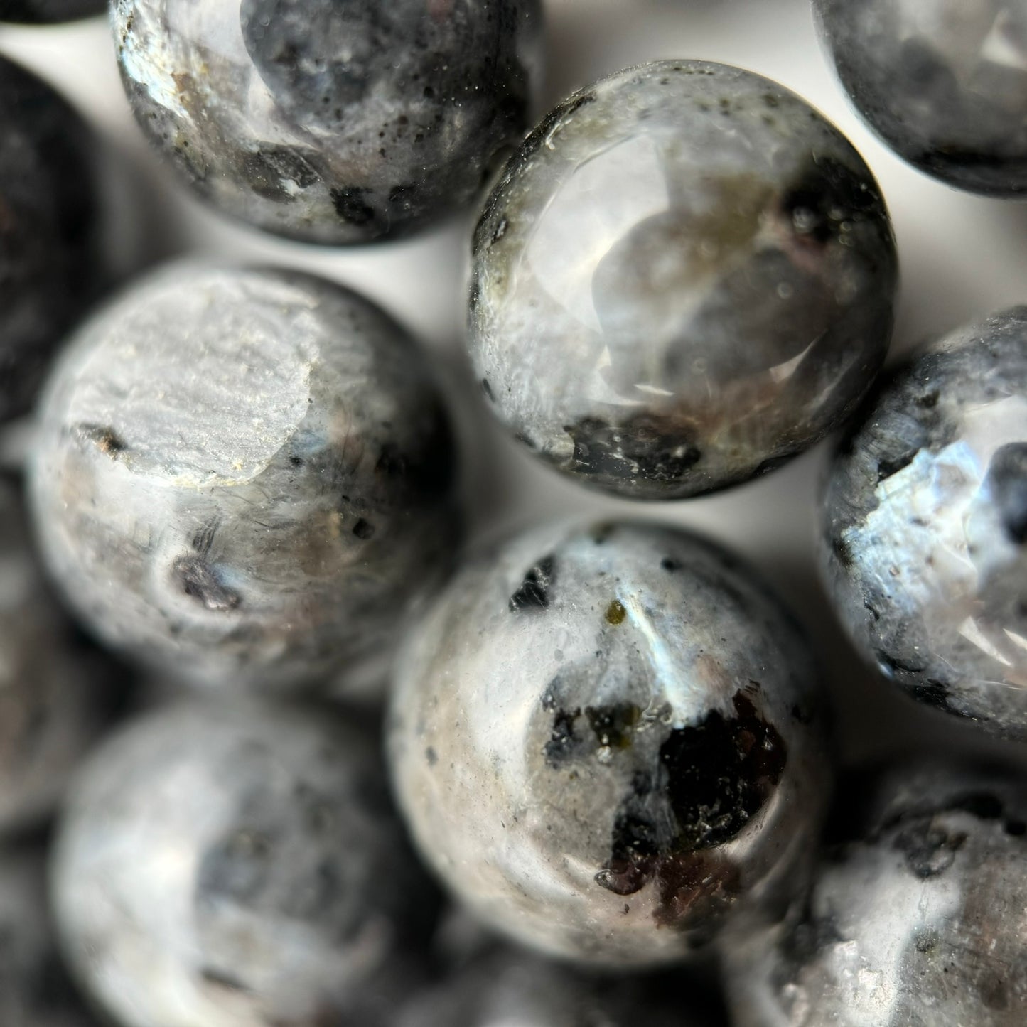 Larvikite Polished Round Beads image 3