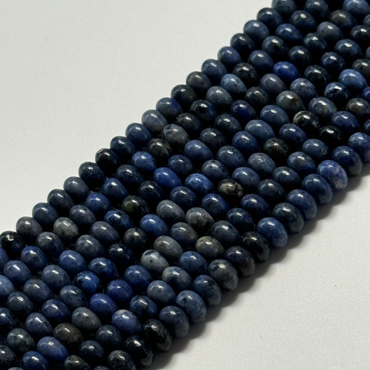 Dumortierite Rondelle Polished Beads image 3
