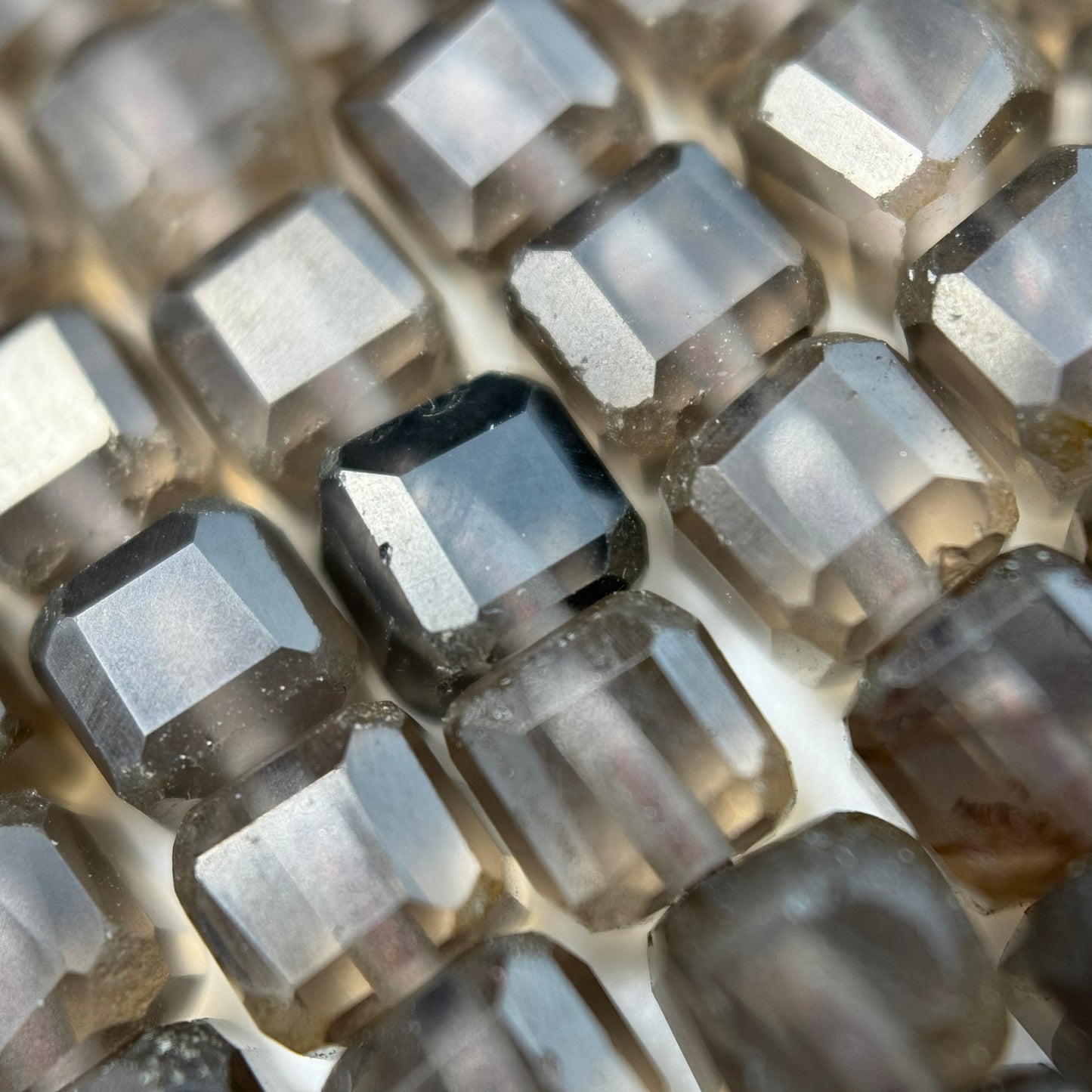 Smoky Quartz Square Beads image 1