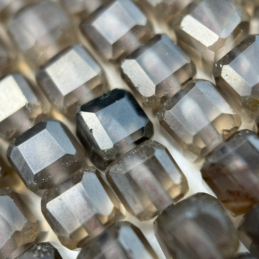 Smoky Quartz Square Beads