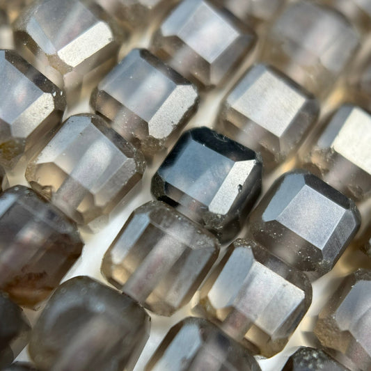 Smoky Quartz Square Beads