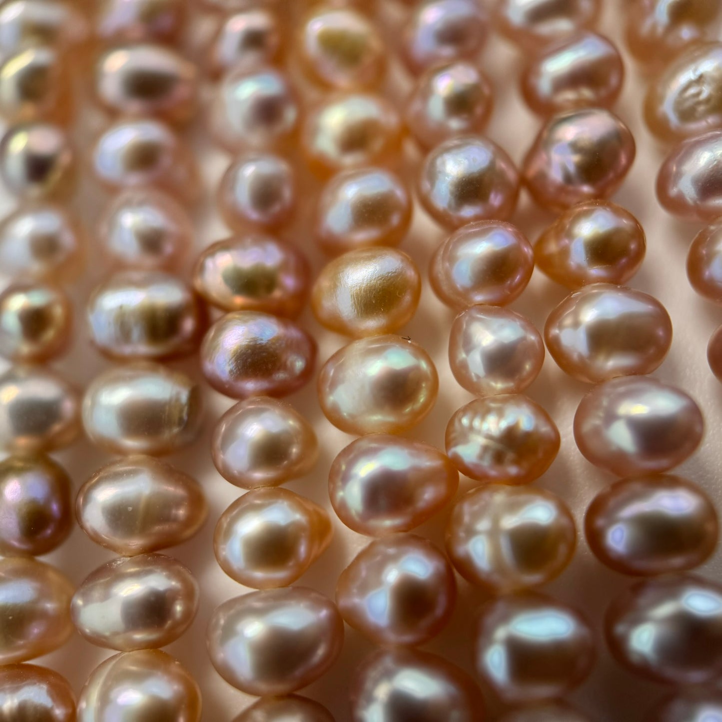White, Pink and Peach Pearl 5x4.5mm and 4.5x4mm image 5