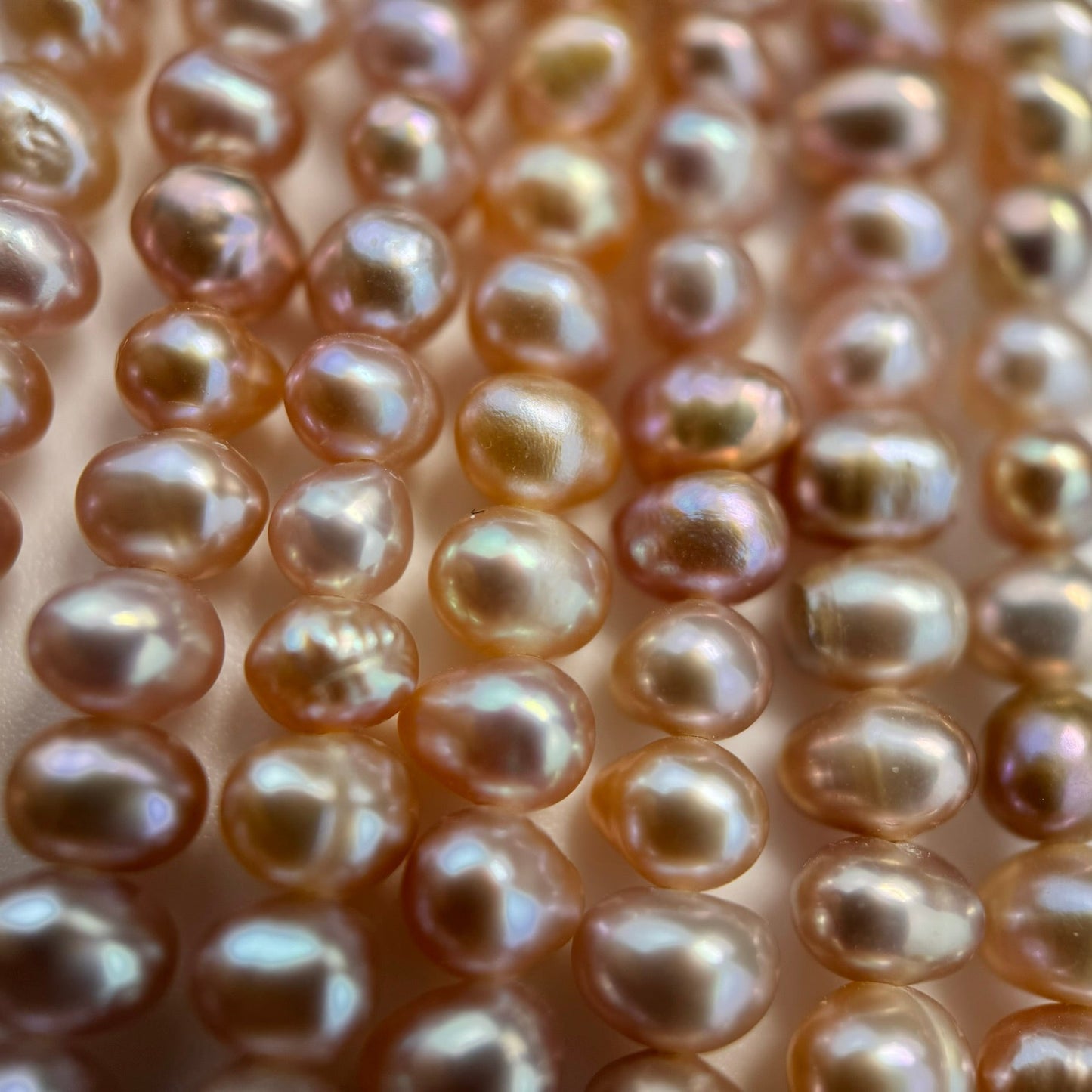 White, Pink and Peach Pearl 5x4.5mm and 4.5x4mm image 5