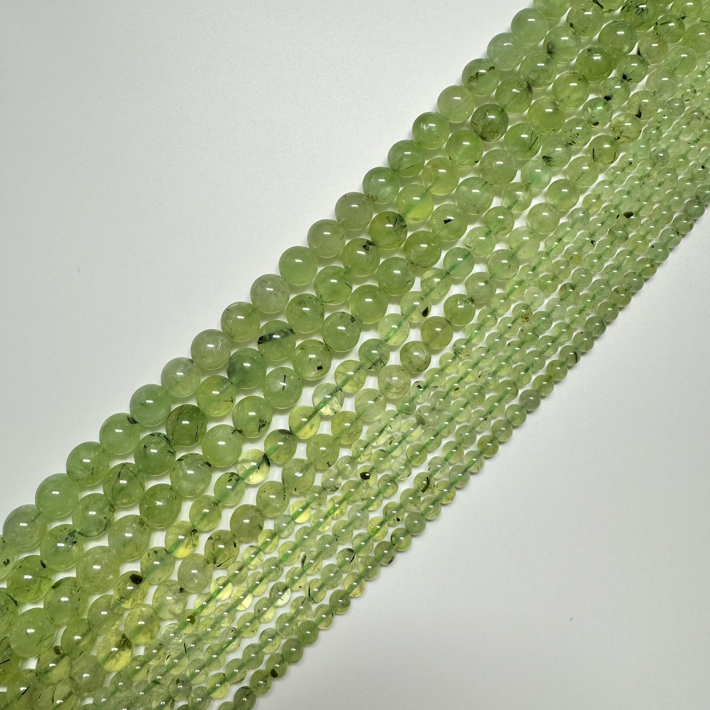 Prehnite with Epidote Polished Round Beads image 3
