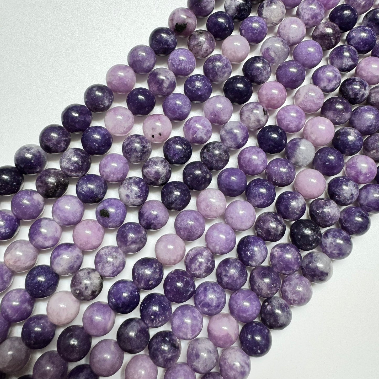 Lepidolite A Polished Round Beads image 2