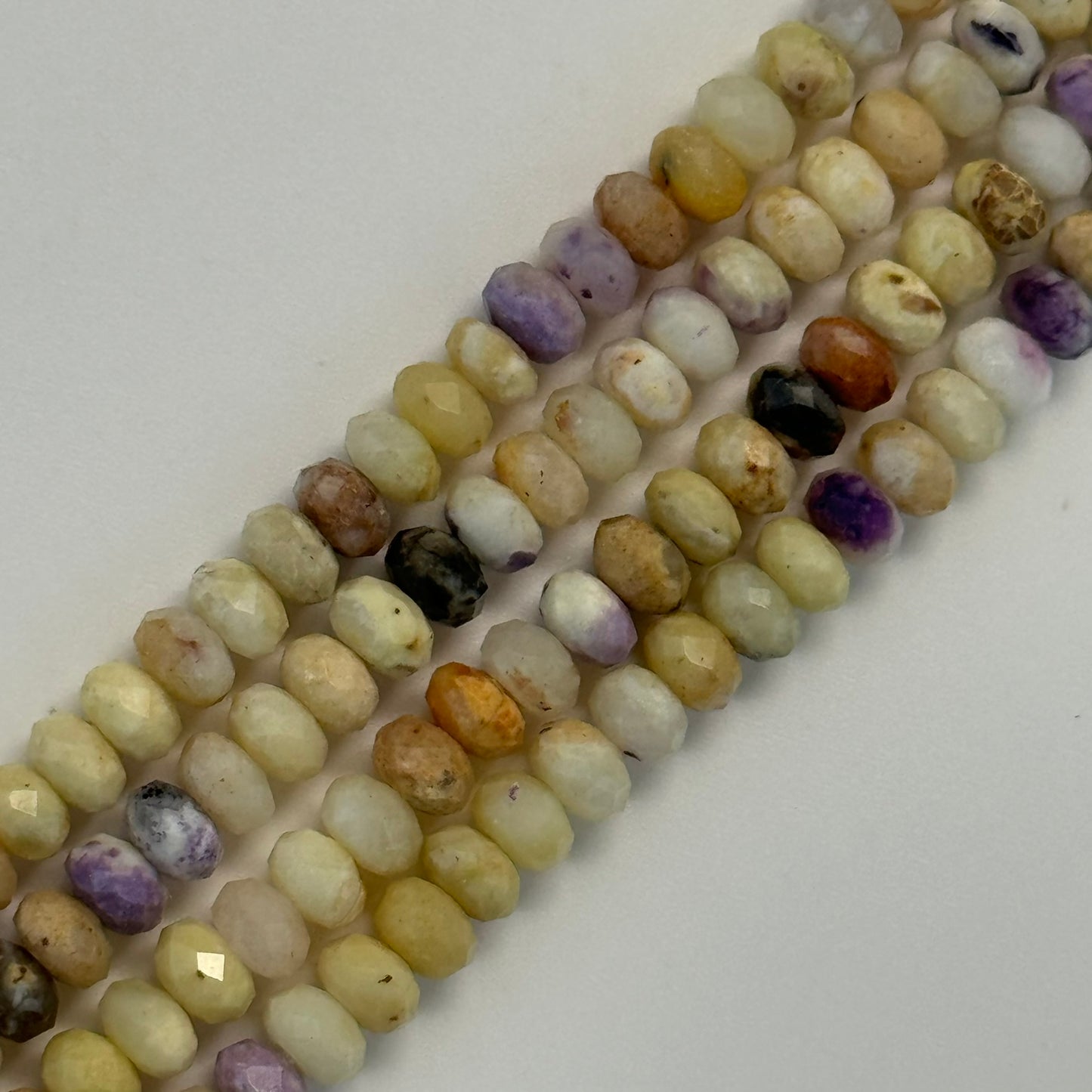 Tiffany Opal Rondelle Faceted Beads (A Quality) image 9