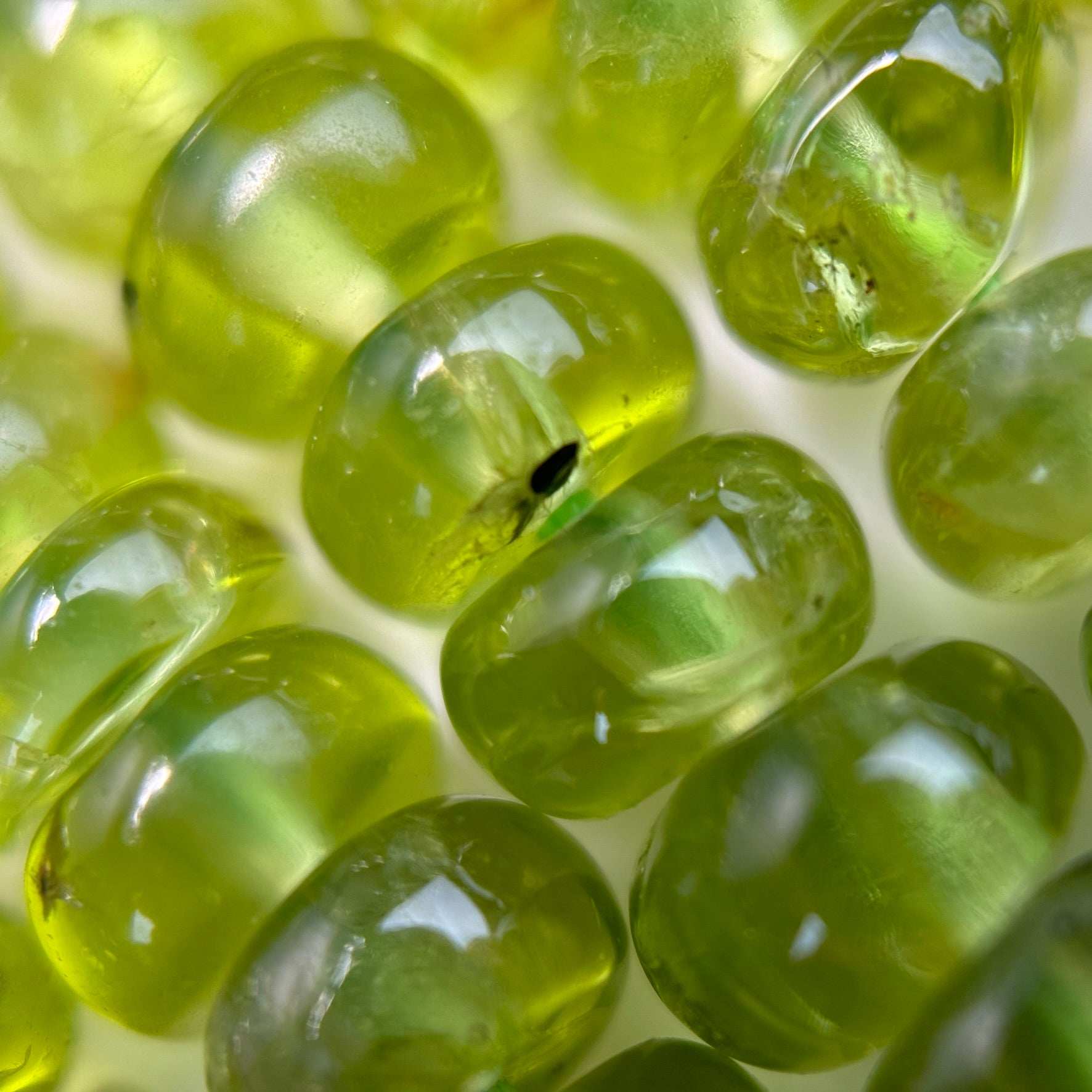 Peridot AA Rondelle Polished Beads image 1