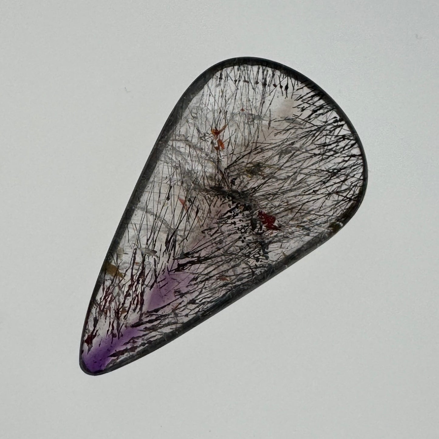 Super Seven Crystal – 31 CT Sacred Seven Gemstone, Double-Sided Polished, Rare image 0