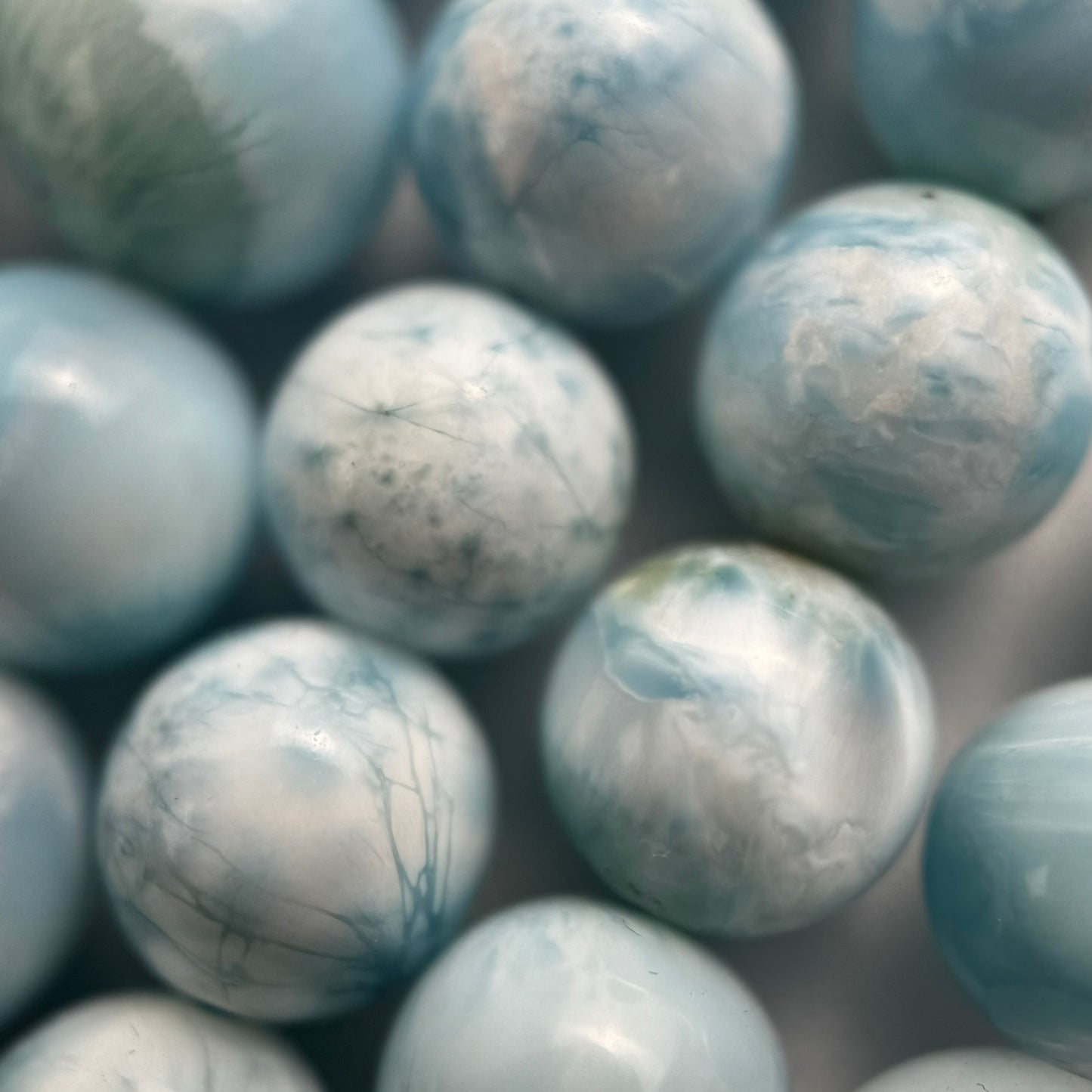 Larimar AAA Polished Round Beads image 3