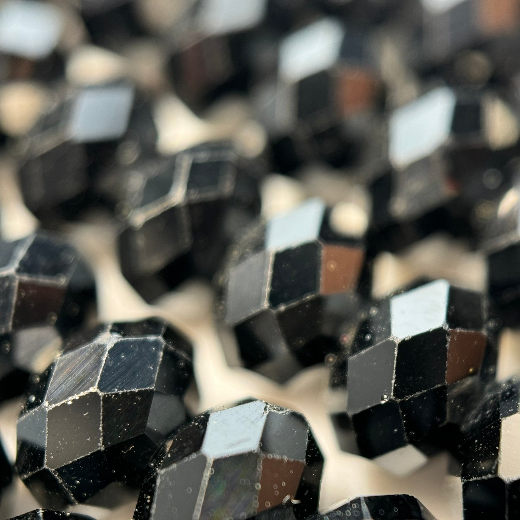 Black Spinel Faceted Rondelle Beads image 7