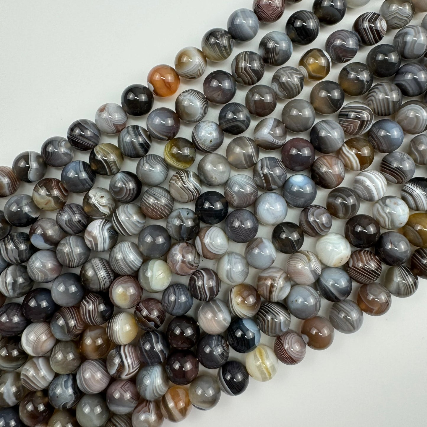 Botswana Agate Polished Round Beads image 0