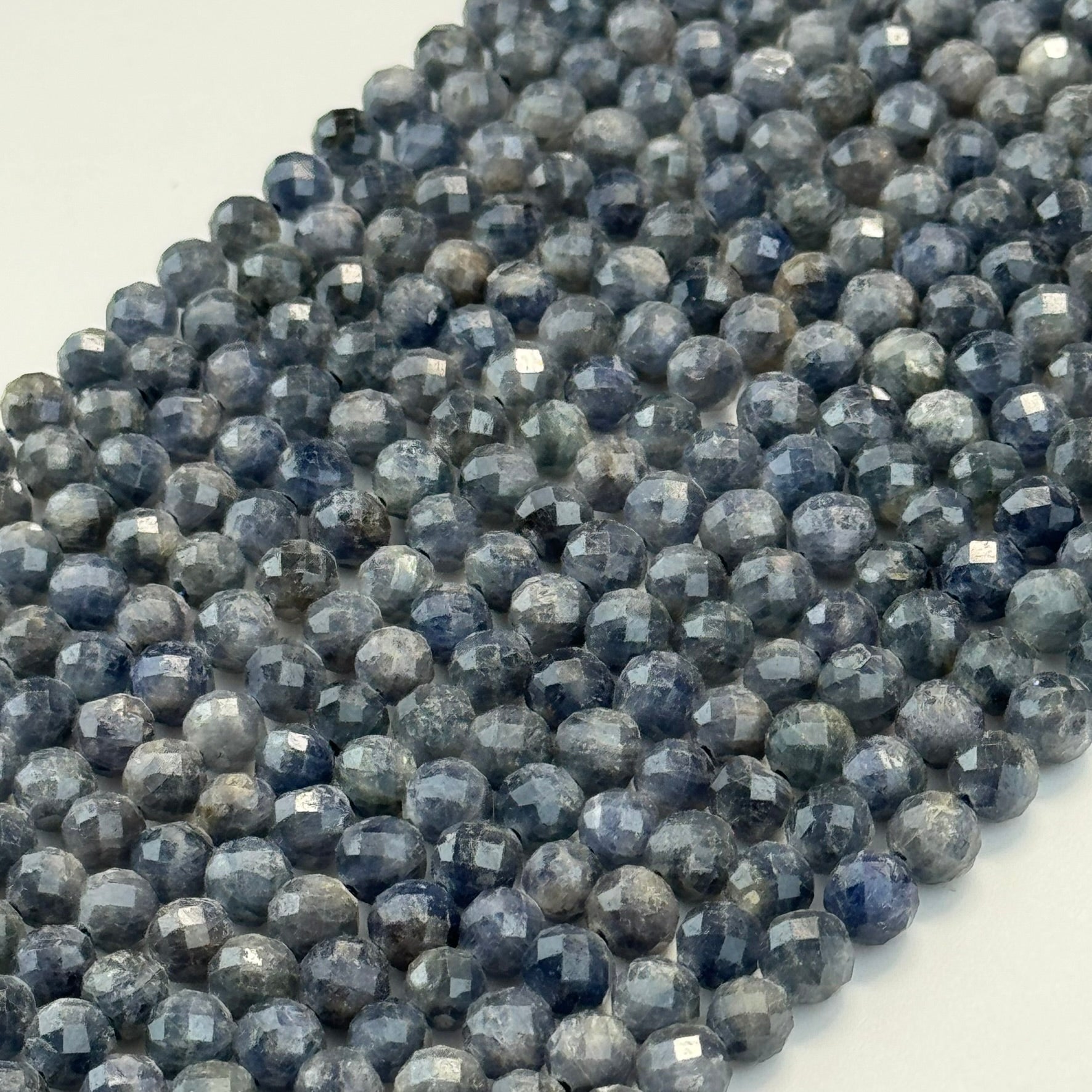 Natural Sapphire Faceted Round Beads image 8