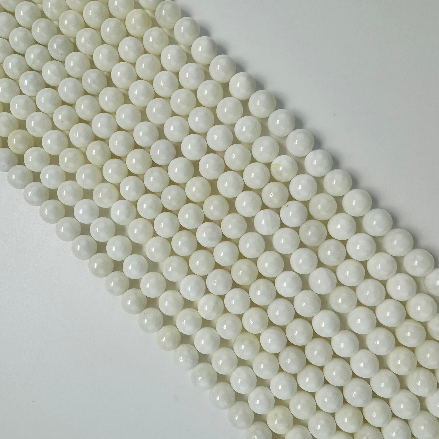 White Shell Polished Round Beads image 3