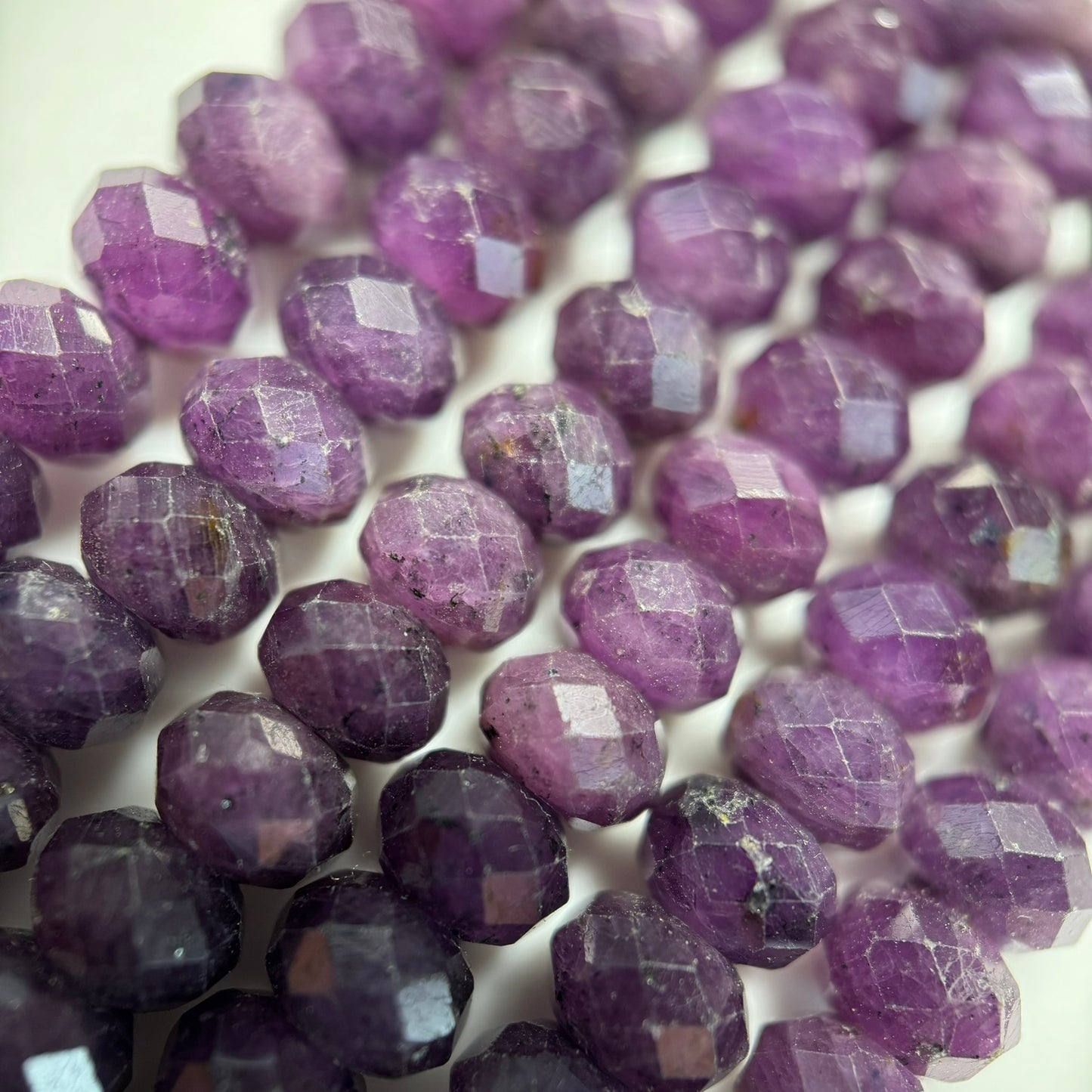 Purple Sapphire Faceted Rondelle Beads image 3