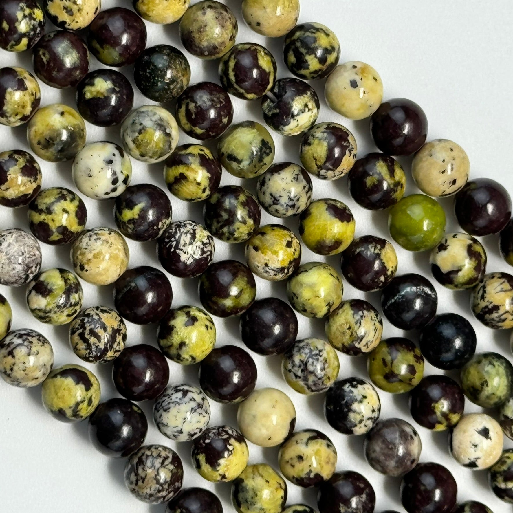 Purple Flower Jasper Polished Round Beads image 3