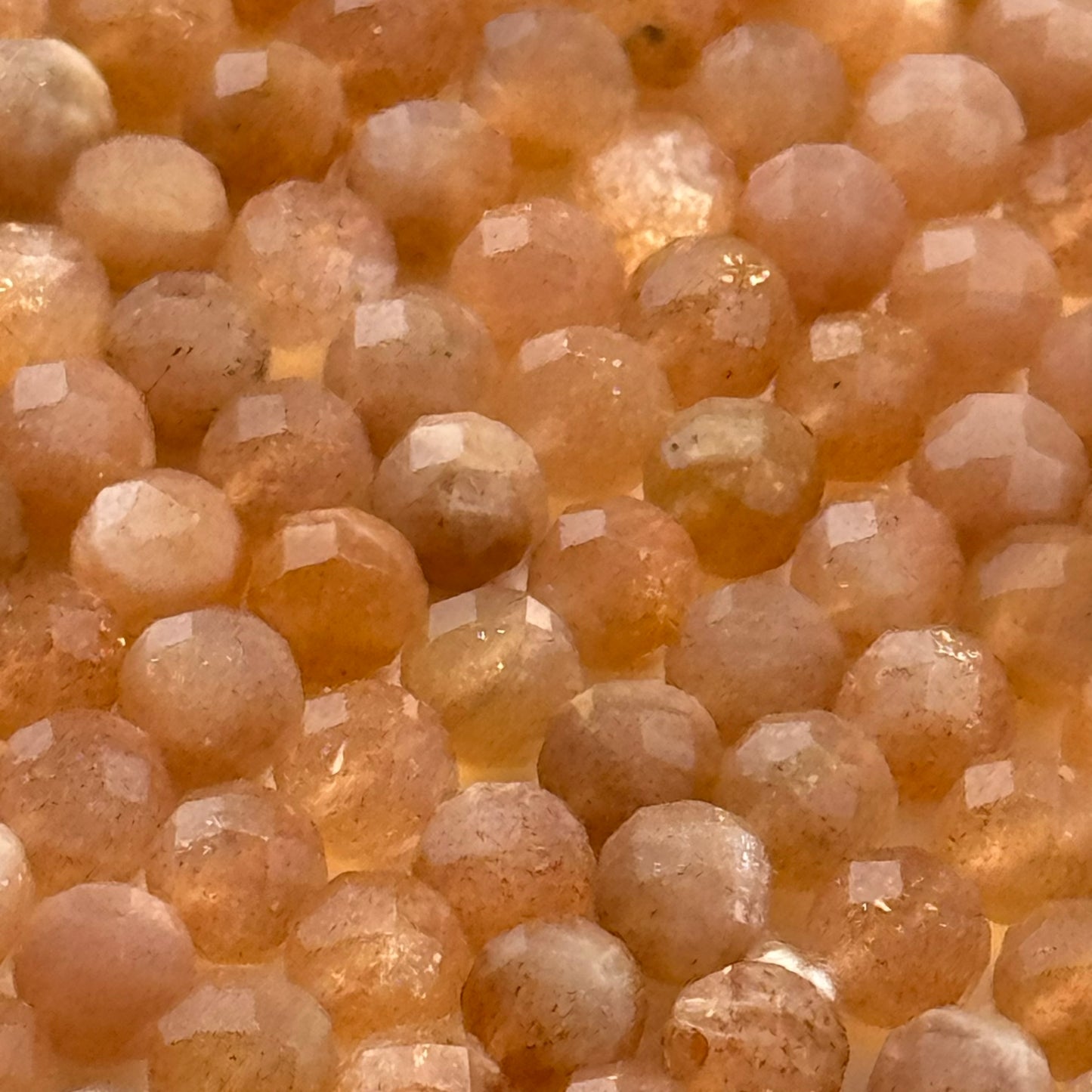Sunstone Moonstone Faceted Round Beads image 11