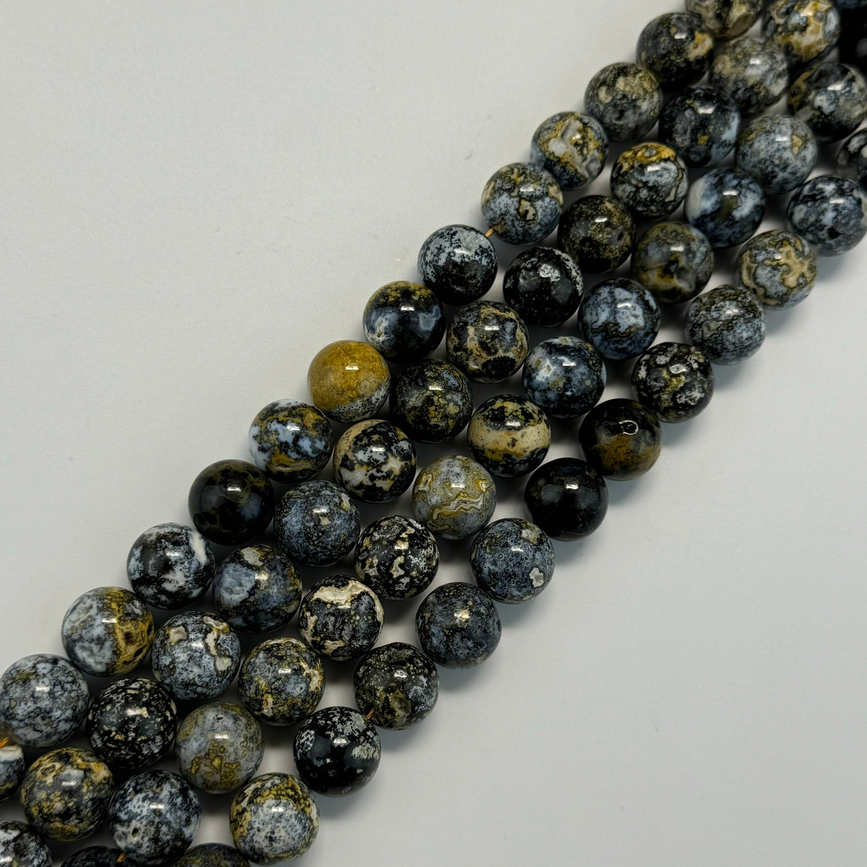 Ocean Blue Jasper Polished Round Beads image 6