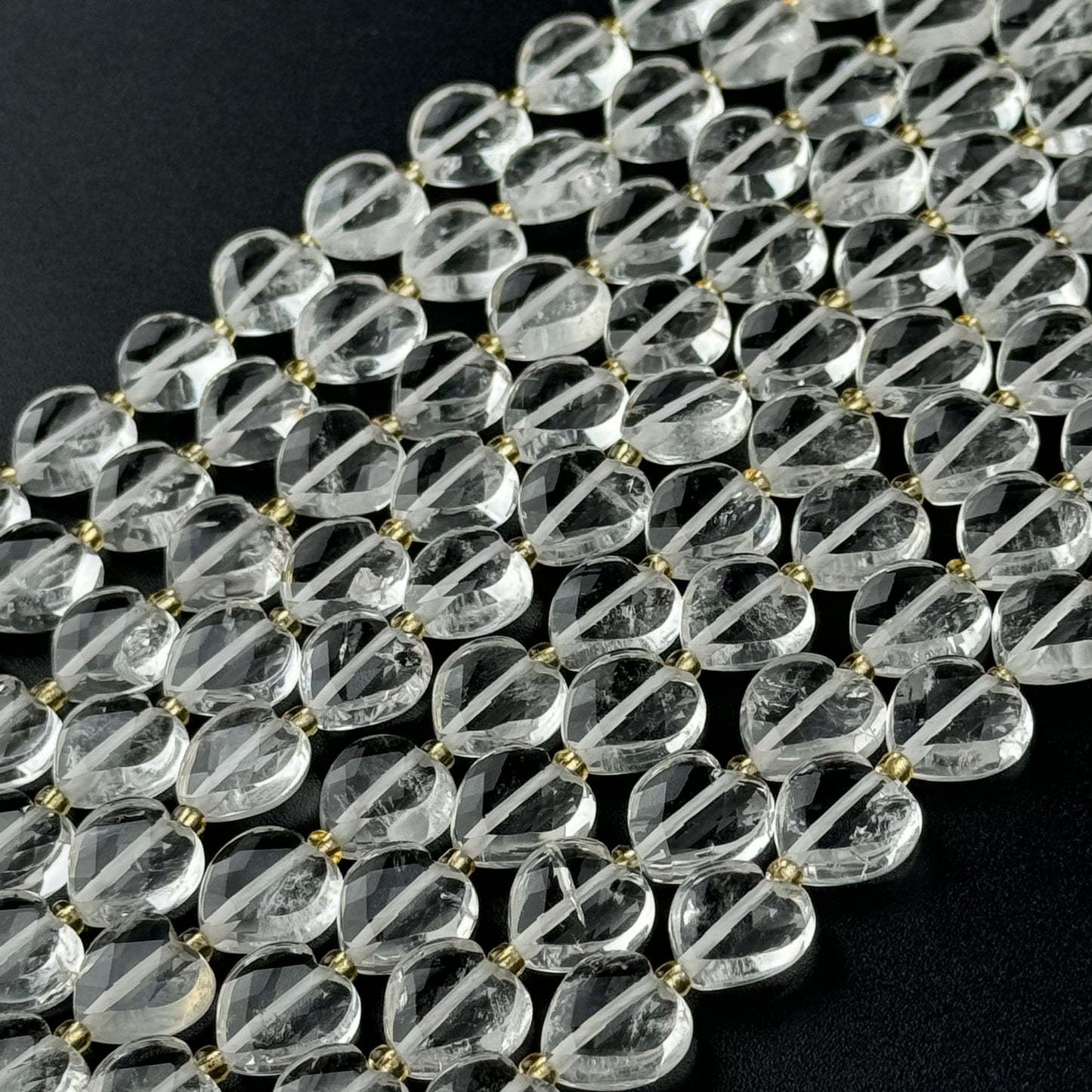 Clear Quartz Faceted Heart 12Ãâ€â€ÂÂ12 mm Beads image 5