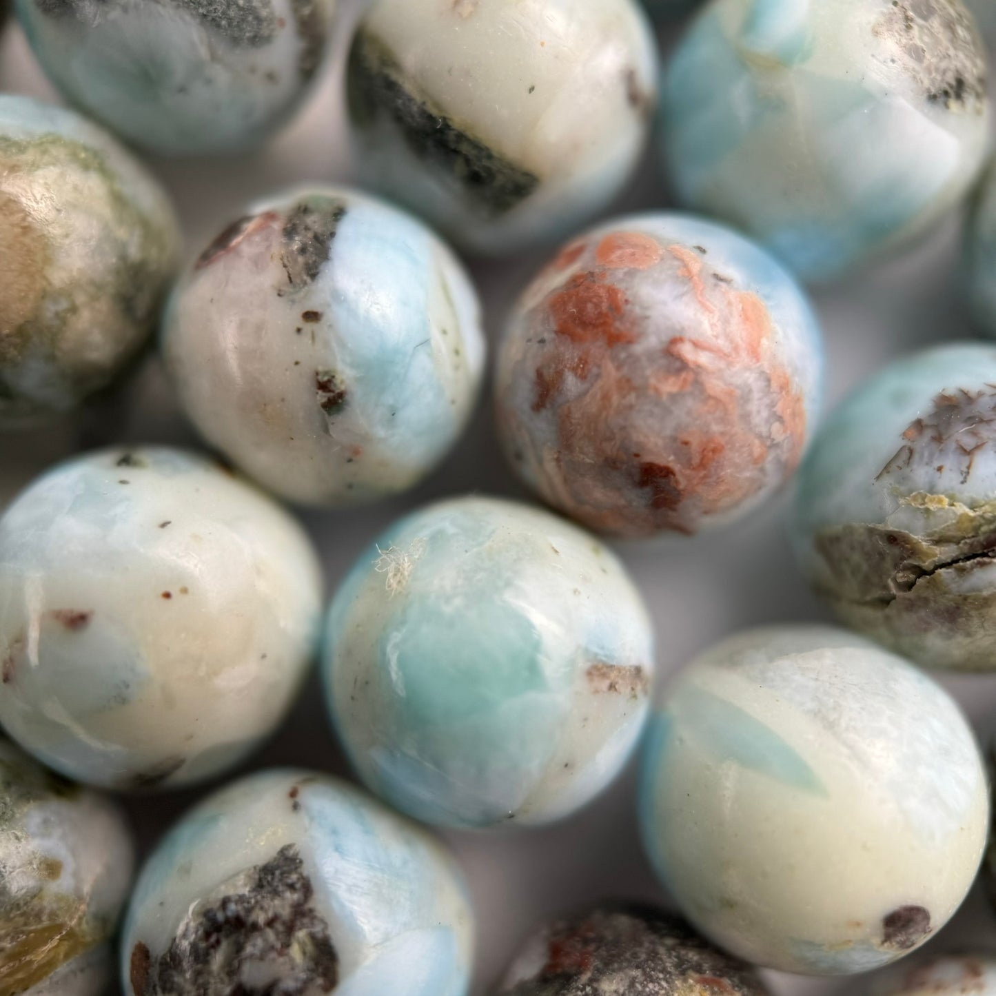 Larimar Polished Round Beads image 8