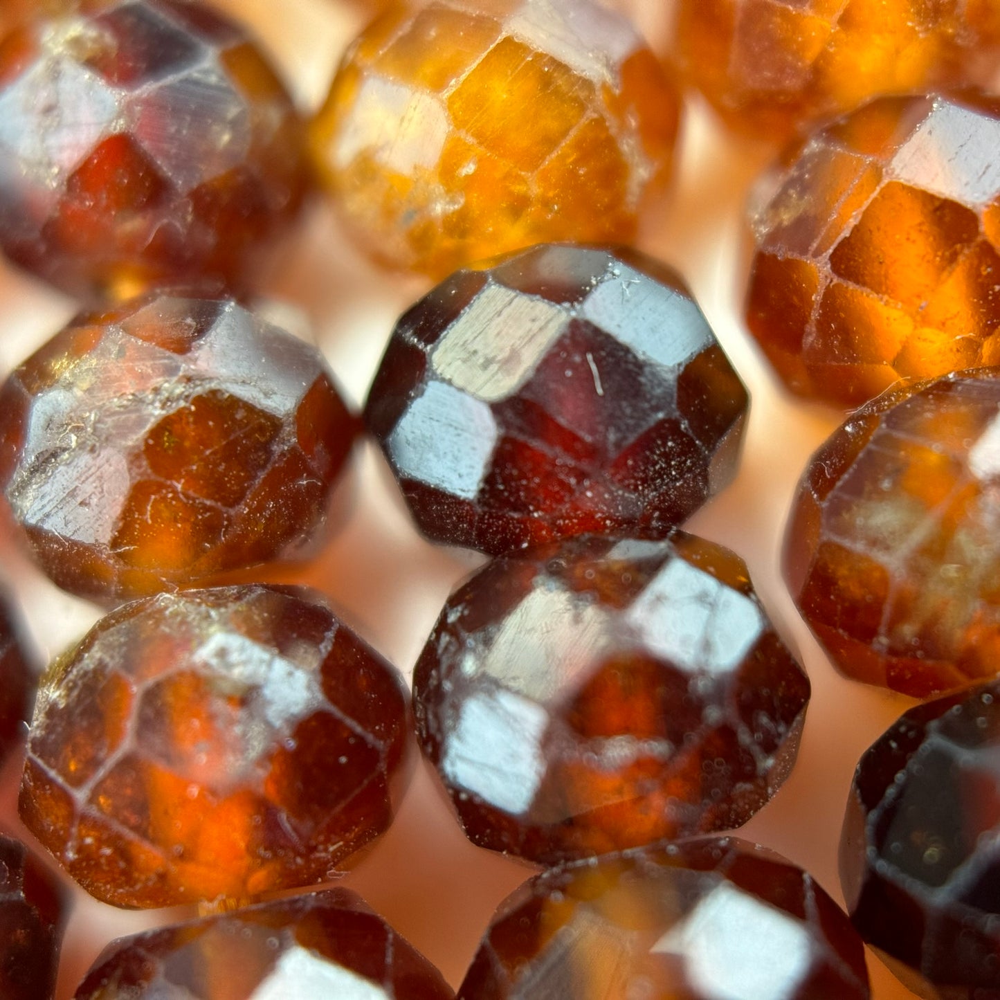 Garnet Hessonite Rondelle Beads (6x4mm) image 5