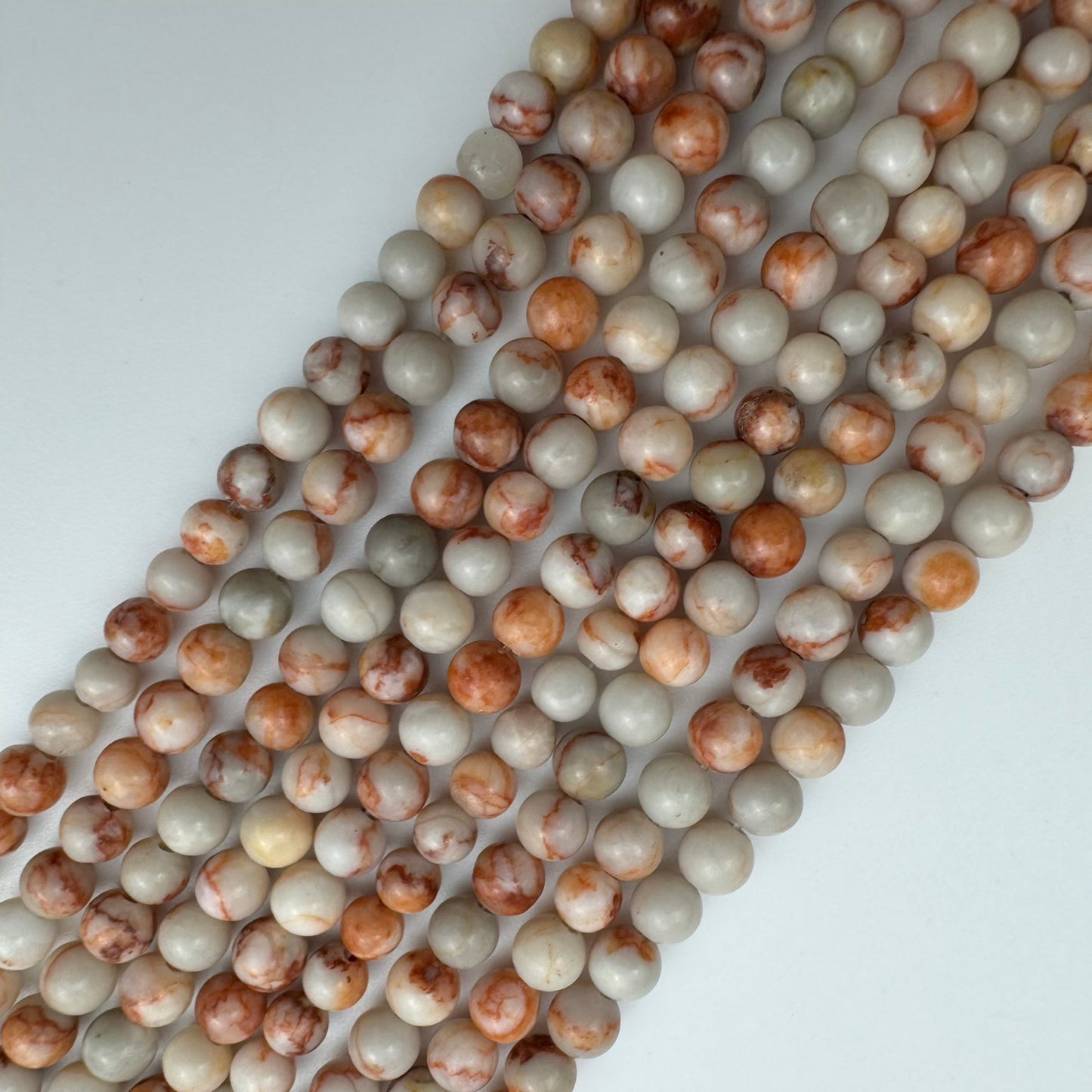 Red Veined Jasper Polished Round Beads image 4
