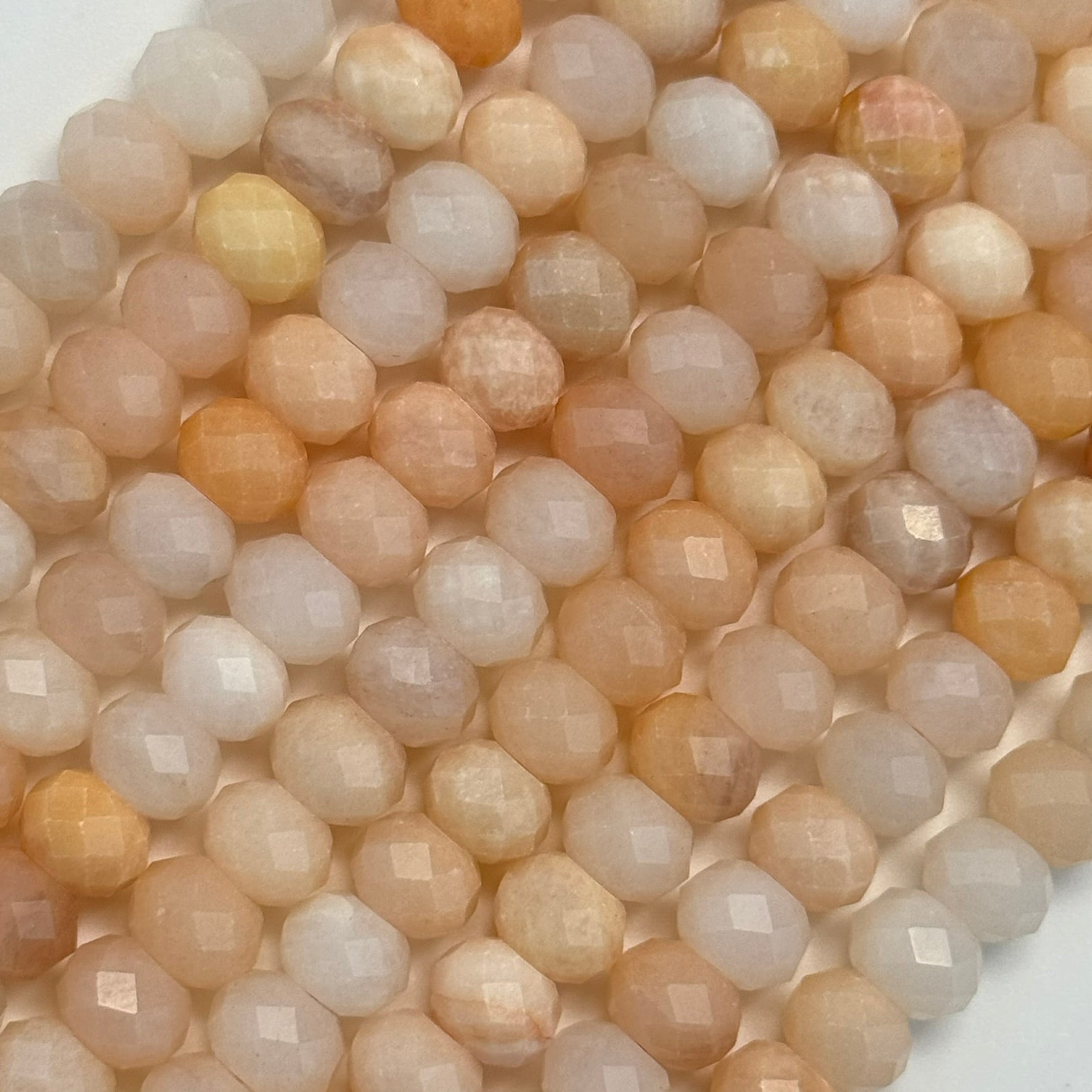 Orange Aventurine Quartz Faceted Rondelle Beads image 4